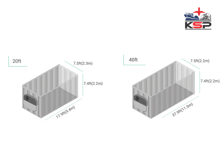 ابعاد کانتینر یخچالی